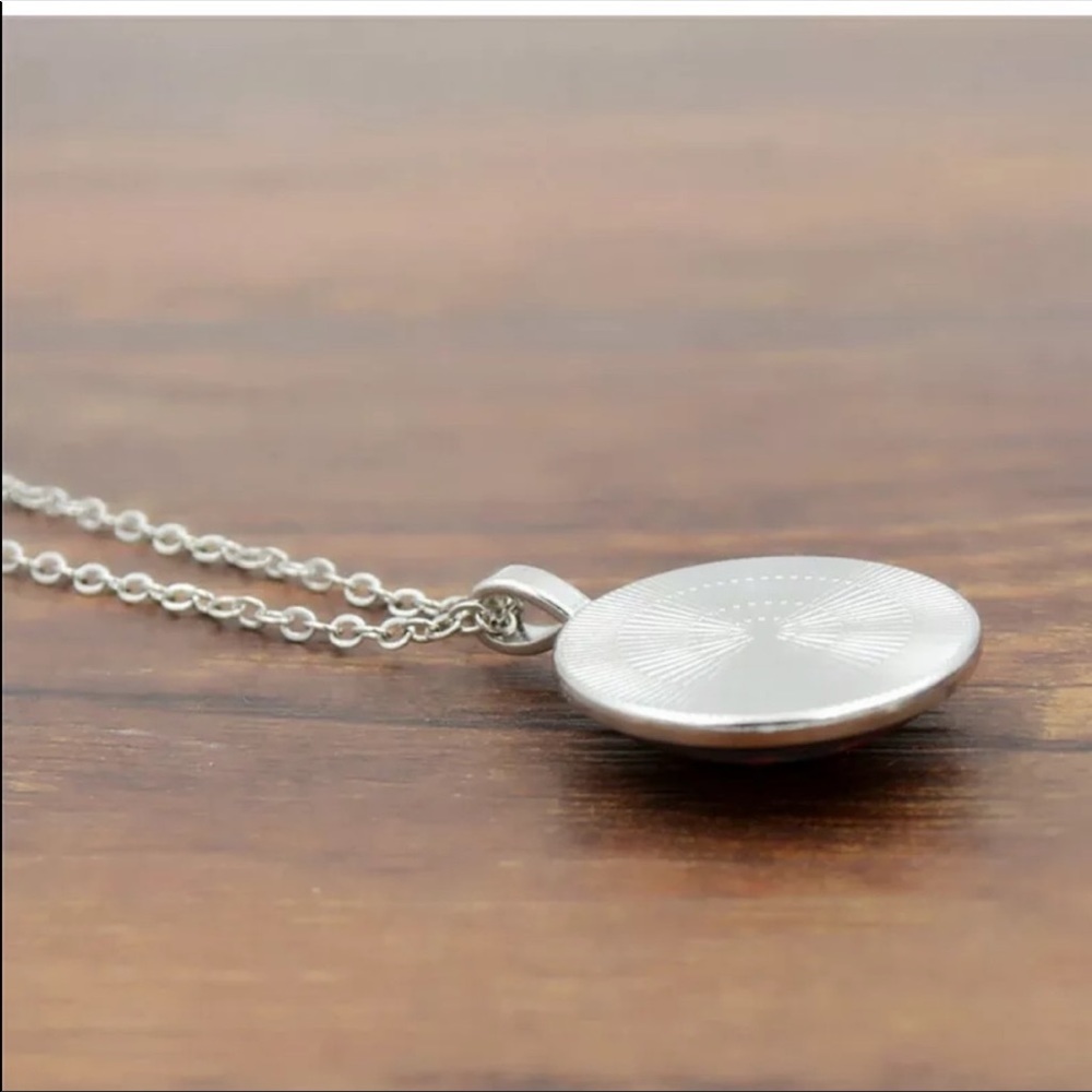 New‎ Vegan Necklace Heart Leaf Pendant Silver Chain Vegetarian Jewelry - Picture 2 of 7